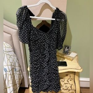 Zara black Polka dot dress